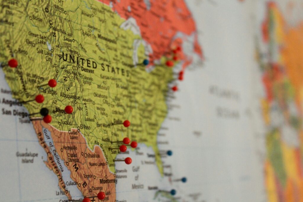 united states map