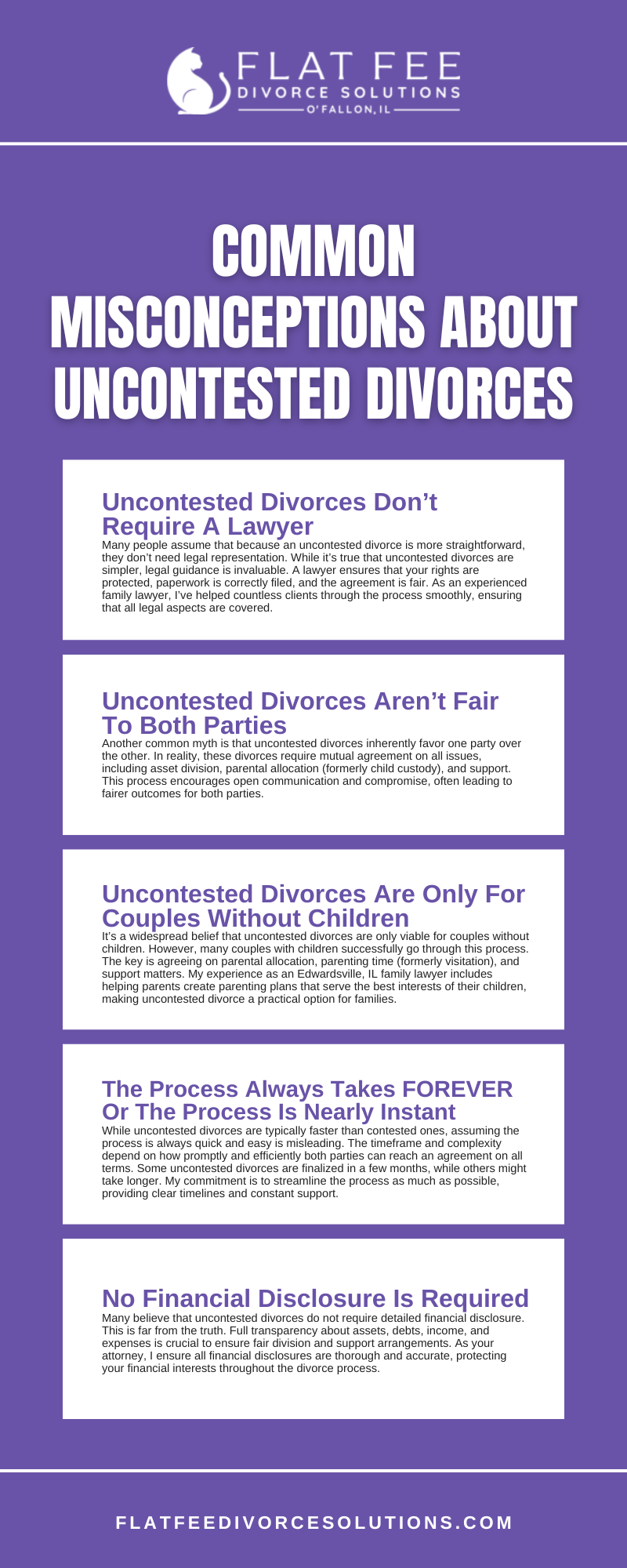 Common Misconceptions About Uncontested Divorces Infographic