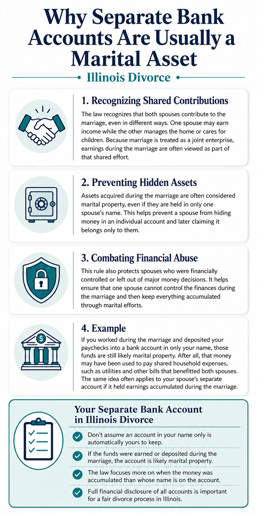 Illinois Separate Bank Accounts Infographic