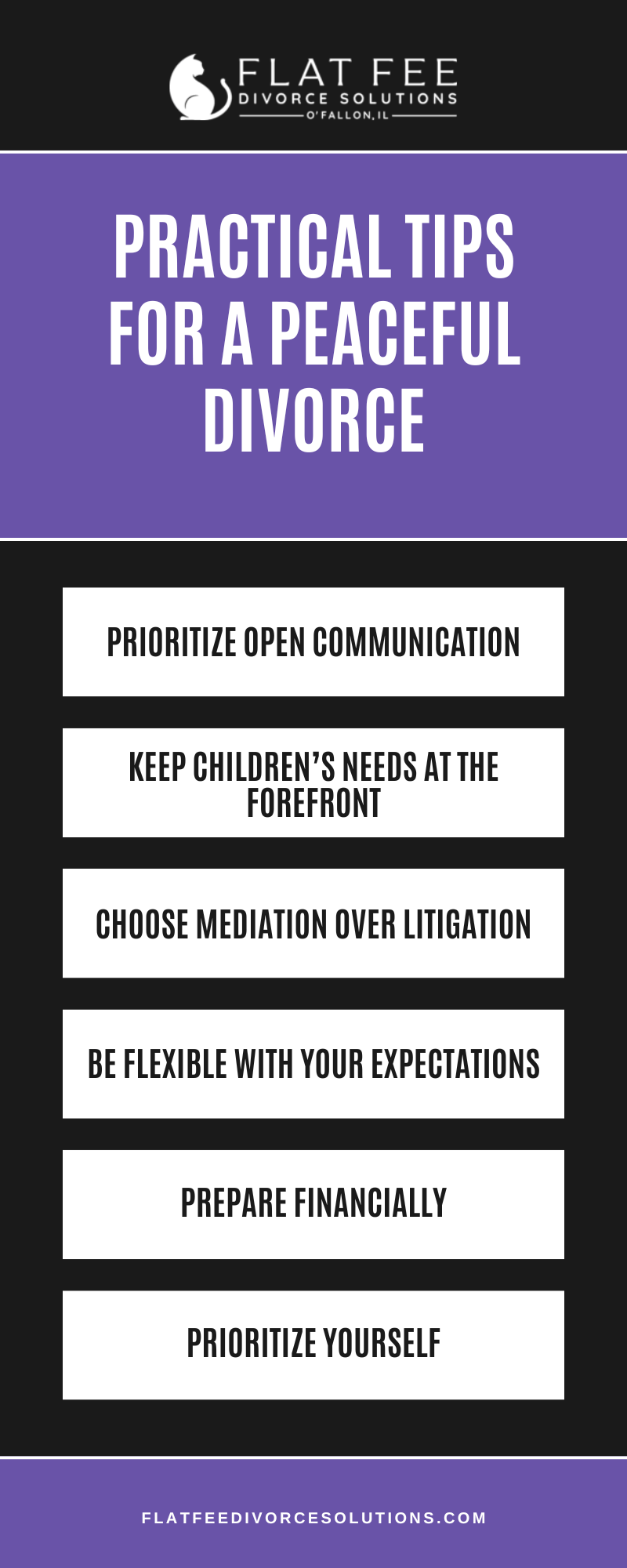 Practical Tips For A Peaceful Divorce Infographic